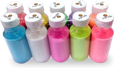 BRIGHT BLOOM Pack of 10 Rangoli Powder(Multicolor)