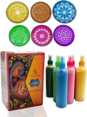 CraftVatika Pack of 12 Rangoli Powder(Multicolor)