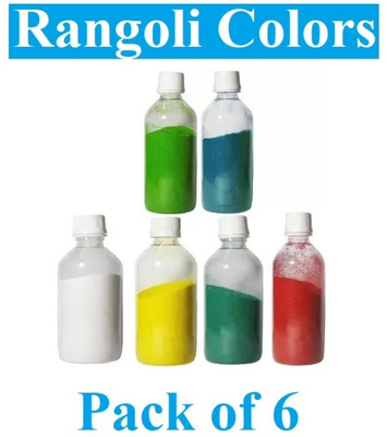 Sauran Pack of 6 Rangoli Powder(Multicolor)