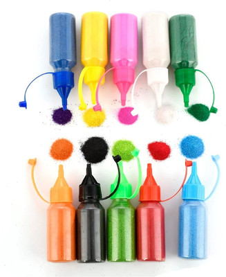 Raga Plus Pack of 10 Rangoli Powder(Multicolor)