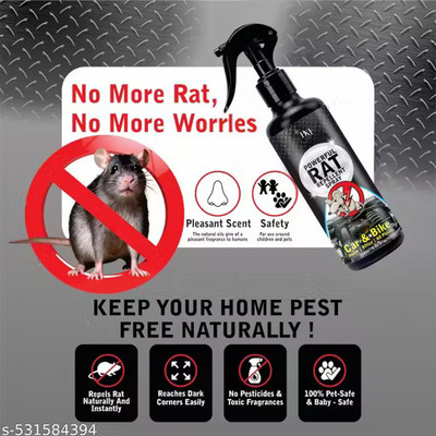 JAY BRAHMANI ONLINE Rat Repellent Spray for Car & Bike – 250ml Pack of 1 | Powerful & Safe Use Live Trap
