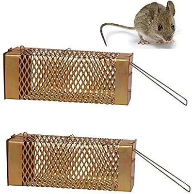 udayog BURFI Rat TraP- Small Iron Trap/Catcher Cage Rustic Copper Live Trap(PACK OF 2) Live Trap