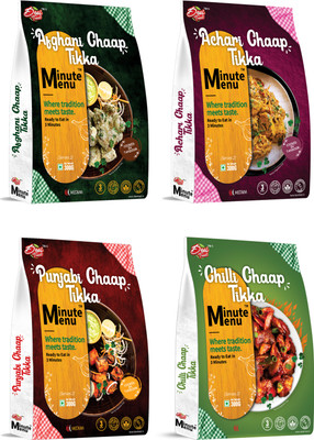 Desi Treat Minute Menu Punjabi+Afghani+Achari+Chilli Chaap Tikka |Ready to Eat in 3 Minutes(1200 g)