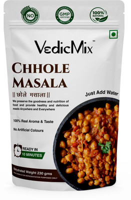 VEDICMIX by GARIMA DEHYDRATED FOOD LLP Chole Masala - Instant Indian Curry | Ready in 10 Mins| Natural & Authentic(230 g)