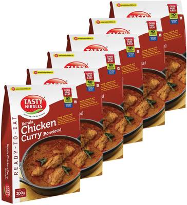 Tasty Nibbles Ready To Eat Kerala Chicken Curry (Boneless) 200g [Pack Of 6] 1200 g
