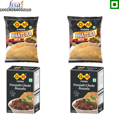 GM FOODS Bhatura Mix 400 Gram Pack Of 2 + Punjabi Chole 100 Gram Pack Of 2 1.2 kg