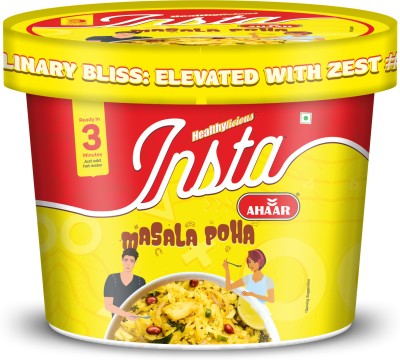 Insta Ahaar Masala Poha - Cup 80g | Ready-to-Eat | Instant Snack 80 g