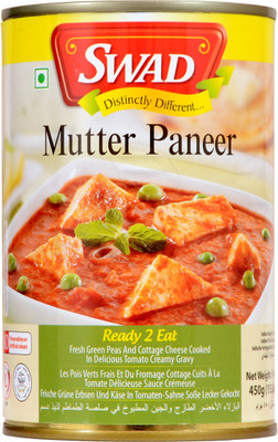 SWAD Ready to Eat Mutter Paneer, Instant Mix Vegetarian with No Added Preservatives(450 g)