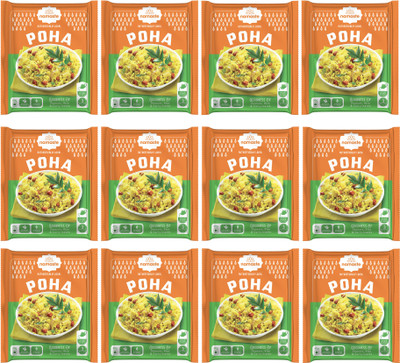 Namaste Chai Breakfast Poha, Instant Poha in 3 Mins, 60g X 12 Pouch(720 g)