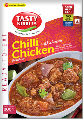 Tasty Nibbles Ready To Eat Chilli Chicken Boneless|No Added Preservatives 200 g
