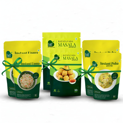 Bff Classic Comfort Combo: Pack of 2 Instant Poha, Batata Vada Masala & Instant Upma 560 g