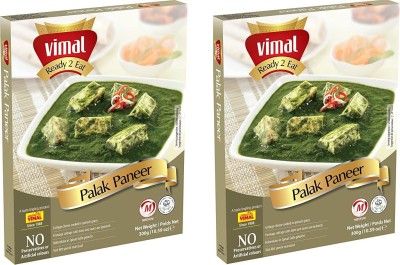 VIMAL Ready to Eat Palak Paneer Vegetarian Meal with No Added Preservative - 300g Each | Pack of 2 600 g