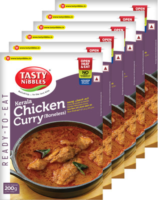 Tasty Nibbles Ready To Eat Kerala Chicken Curry (Boneless) 200g [Pack Of 6] 1200 g
