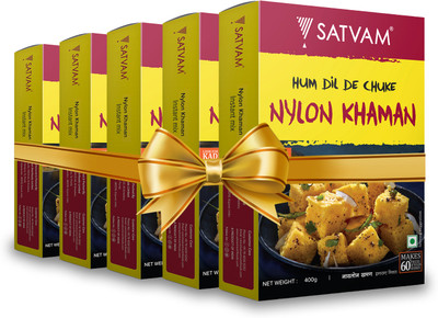 Satvam Nylon Khaman Instant Mix (5 x 400 Grams)|(Pack of 5) 2000 g(Pack of 5)