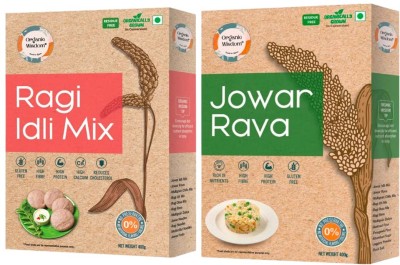 ORGANIC WISDOM Jowar Rava & Ragi Idli Mix Combo Pack 400 g(Pack of 2)