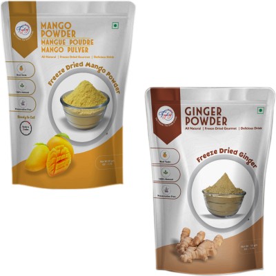 FZYEZY Freeze Dried|Healthy|Natural|Dehydrated Mango & Ginger Juice|Drink Powder 100 g(Pack of 2)