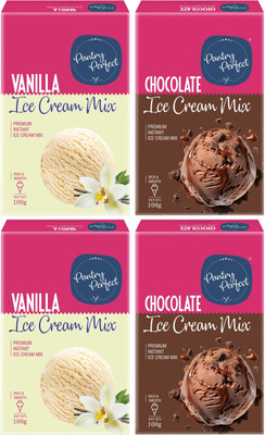 Pantry Perfect Vanilla & Chocolate Ice Cream Mix I Rich & Smooth I Easy to Prepare 400 g(Pack of 4)