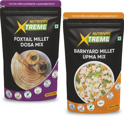 Nutrivise Xtreme Foxtail Millet Dosa & Barnyard Millet Upma Pack - 500 g(Pack of 2)