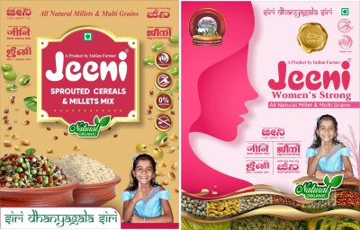 Jeeni COMBO PACK OF SPROUTED CEREALS AND MILLETS MIX (500 gm)& MILLET TRADITIONAL MIX 1000 g(Pack of 2)