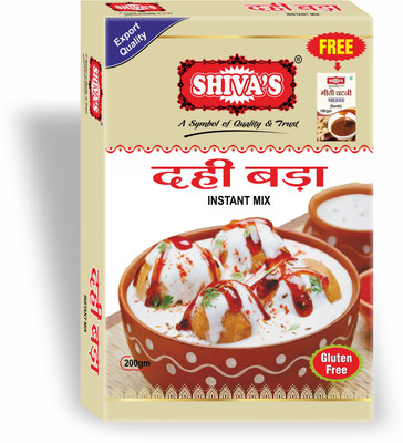 Shiva's INSTANT DAHI VADA MIX / DAHI BHALLA MIX 200GM WITH FREE SONTH CHUTNEY 600 g(Pack of 2)