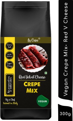 La Casa Vegan Crepe Mix - Red Velvet Cheesecream | Multigrain & All Natural Mix | 300 g