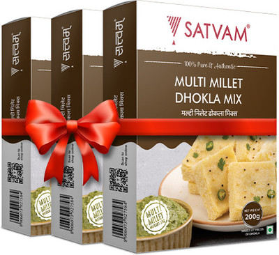 Satvam Multi Millet Dhokla Instant Mix 600 g(Pack of 3)