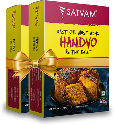 Satvam Handvo Instant Mix (2 x 400 Grams)|(Pack of 2) 800 g(Pack of 2)