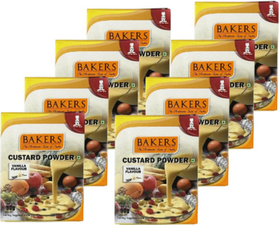 Bakers Vanilla Flavored Custard Powder | Contains No Eggs | Pack Of 8 400 g(Pack of 8)