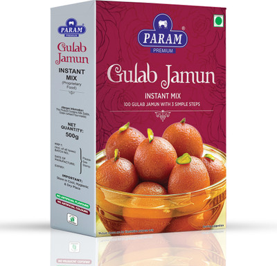 PARAM Gulab Jamun Instant Mix Powder, Easy to Make Soft & Delicious 100 Gulab Jamuns 500 g