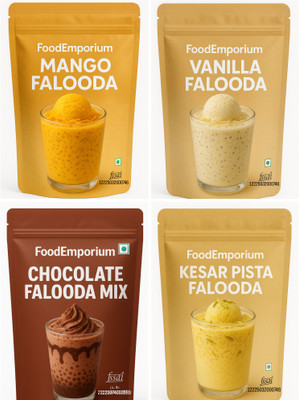 FoodEmporium Falooda mix | Falooda Combo of Chocolate , Kesar Pista, Vanilla , Mango Flavour 400 g(Pack of 4)