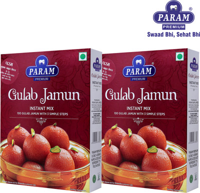 PARAM Gulab Jamun Instant Mix Powder, Easy to Make Soft & Delicious 100 Gulab Jamuns 500 g(Pack of 2)