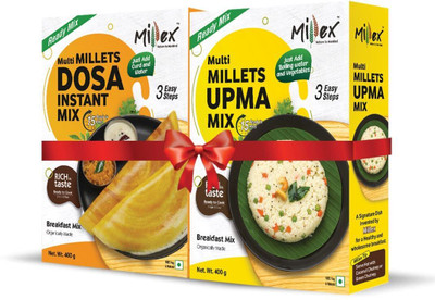 Millex Multi Millets Dosa Instant Mix Multi Millets Upma Mix 800g (Pack Of 2) 800 g(Pack of 2)
