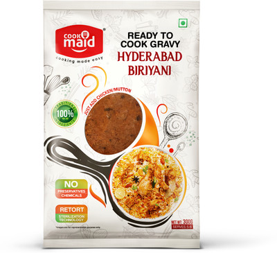 COOKMAID Hyderabad Biriyani | Ready to Cook Gravy| 300 g