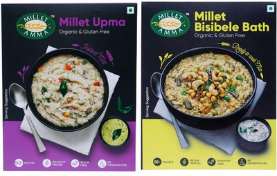 MILLET AMMA Rava Upma and Bisibele Bath 500 g(Pack of 2)