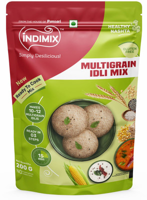INDIMIX Instant Ready to Cook Multigrain Idli Mix | Ready In 3 Steps | Healthy & Tasty 200 g