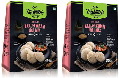 Trumillets Kanjeevaram Idli Instant Mix | Traditional Indian Millet Breakfast | High-Fiber| 250 g(Pack of 2)
