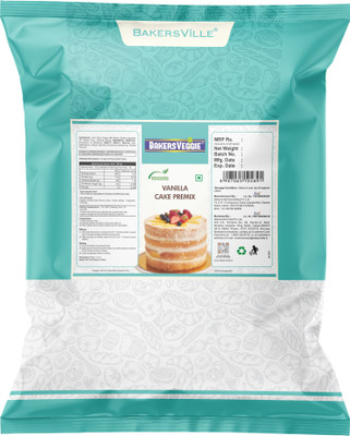 Bakersveggie Eggless Vanilla Cake Premix (Cake Mix), 1kg 1 kg