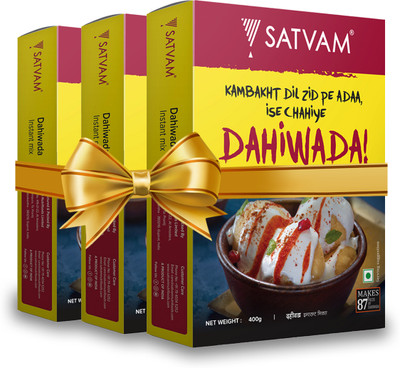 Satvam Dahi Wada Instant Mix (3 x 400 Grams) 1200 g(Pack of 3)
