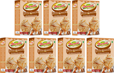 Dharmasut Butterscotch Instant Ice cream Premix Powder 100g Each | 700 g(Pack of 7)