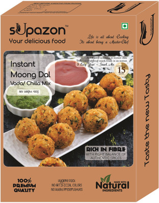 sUpazon Moong Dal Vada/ Chilla Mix 400g Pack | Protein Rich Instant Vada Mix 400 g