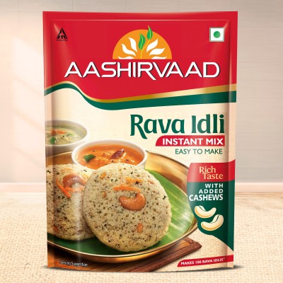 AASHIRVAAD Rava Idli Instant Mix,Easy to Make|50 Rava Idlis in 3 Steps 1 kg