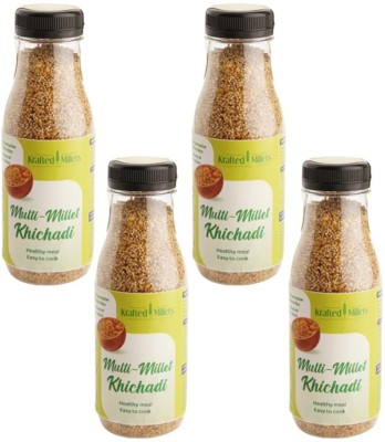 KRAFTED MILLETS Multi-Millet Khichadi-Kodo,Banyard,Foxtail |Gluten-Free|High Protein|Fiber Rich 900 g(Pack of 4)