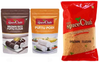 The Spice Club Brown rice puttu Flour 250g + Puttu Flour 250g +Brown Sugar 500g 1 kg(Pack of 3)