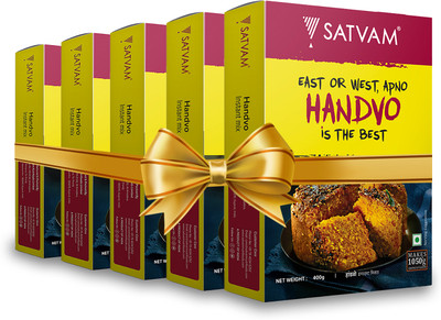 Satvam Handvo Instant Mix (5 x 400 Grams)|(Pack of 5) 2000 g(Pack of 5)