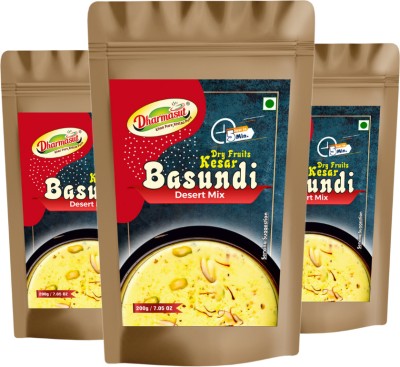 Dharmasut Instant Dry Fruit Kesar Basundi Dessert Mix Powder 600 g(Pack of 3)