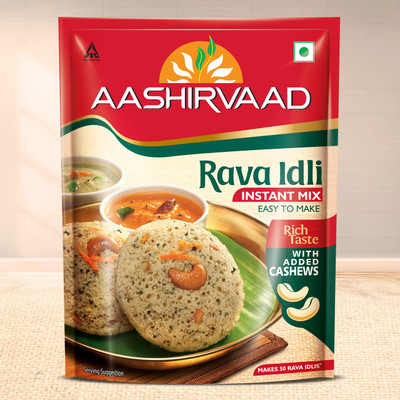 AASHIRVAAD Rava Idli Instant Mix, Easy to Make|50 Rava Idlis in 3 Steps 500 g