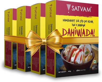 Satvam Dahi Wada Instant Mix (4 x 400 Grams) 1600 g(Pack of 4)