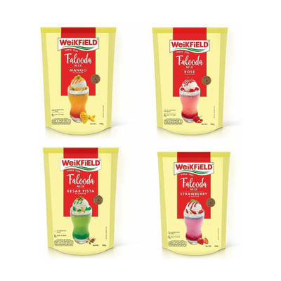 WeiKFiELD FALOODA MIS KESAR PISTA, MANGO, ROSE STRAWBERRY PACK OF 4 800 GM 800 g(Pack of 4)