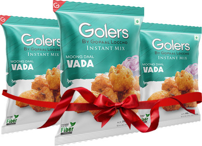 Golers Moong Dal Vada Instant Mix | Indian Quick Breakfast Mix ( 3 x 200gm ) | 600 g