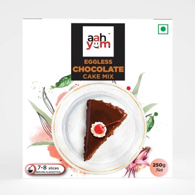 Aah Yum Eggless Chocolate Cake Mix, 250 GM (PACK OF 1) 250 g